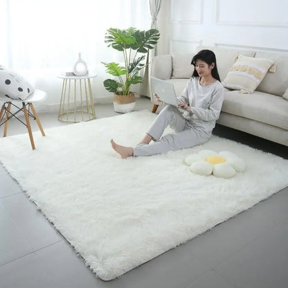 VIKAMA Tie-Dye Plush Carpet Living Room Decoration Soft Fluffy Home Mat Children's Room Baby Crawling Non-Slip Blanket