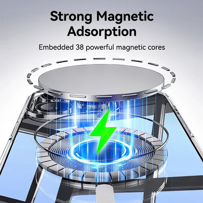 Joyroom Magnetic Case For iPhone 17 16 Pro Max Case Anti Yellow Transparent Cover For iPhone 17 Pro Wireless Charger Thin Cover