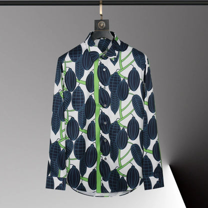 Teglex Men's Slim Lapel Long Sleeve Shirt 6XL