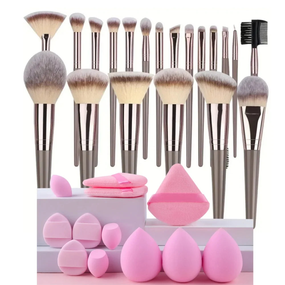 Professionelles 3-20-teiliges Make-up-Pinsel-Set, weiche, flauschige Foundation-Lidschatten-Concealer-Verblendpinsel, Rougepinsel Kabuki Damen Beauty Tool