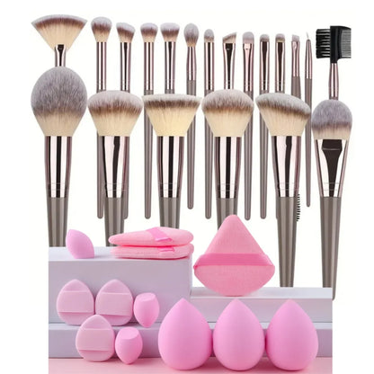 Professionelles 3-20-teiliges Make-up-Pinsel-Set, weiche, flauschige Foundation-Lidschatten-Concealer-Verblendpinsel, Rougepinsel Kabuki Damen Beauty Tool