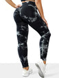 Damen High Waist Nahtlose Leggings – Tie-Dye Yoga-Hose, blickdicht, Fitness- & Workout-Tights