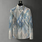 Men's Retro Baroque Print Business Casual Shirt