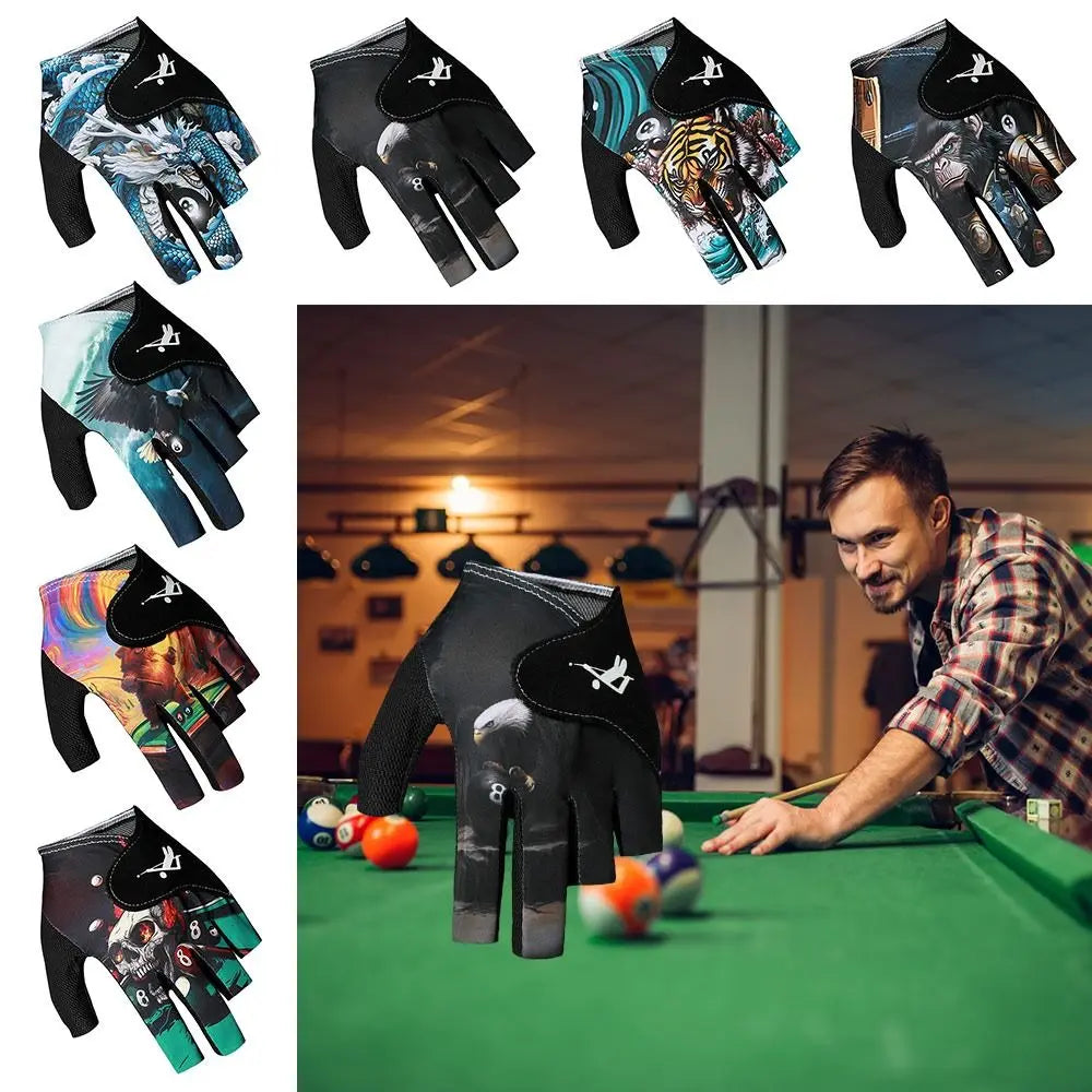 Left Hand Billiards Glove – Non-Slip Half Finger Glove