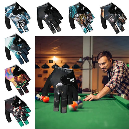 Left Hand Billiards Glove – Non-Slip Half Finger Glove