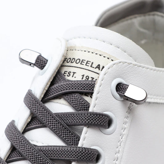 Gummiband-Schnürsenkel ohne Binden, Einheitsgröße für Erwachsene und Kinder, Sportschuh-Schnürsenkel, schnürsenkellos, flach, dehnbar