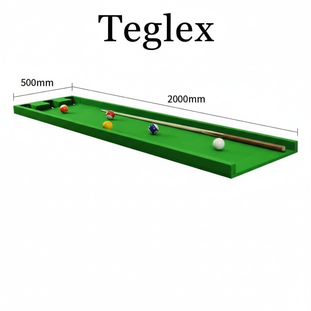 Five Points Pool Table Home Training Snooker Pocket Wooden Hole Foldable Iron Legs Playing
