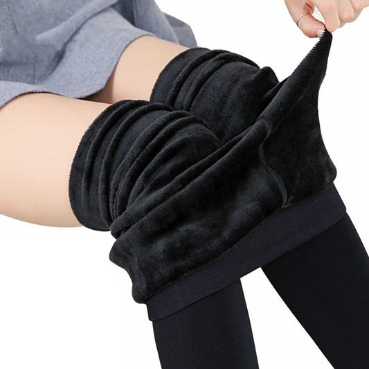 Winter Leggings For Women Warm Leggins Solid Color Velvet Leggins High Waist Leggings Stretchy Leggings dropshipping - Teglex -
