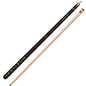 12.5mm Multi-Layer Tip Hard Maple Pool Cue with Gold Stamped Patterns - 58.66 Inch Stainless Steel Quick-Release Joint