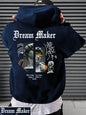 Dream Maker Brave Skulptur Muster Herren Kleidung Kreative Taschen Hoodies Hip Hop Herbst Streetwear Fleece Casual Herrenbekleidung