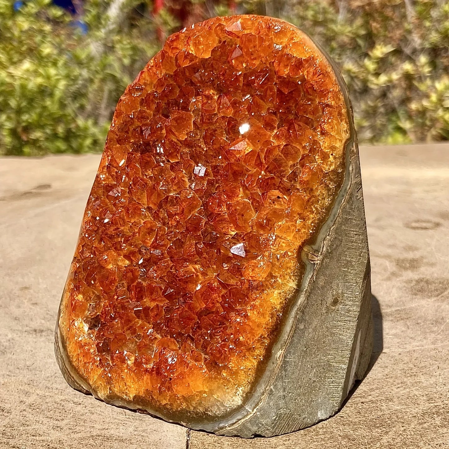 Natural Orange Quartz Crystal Cluster | Home Office Gift