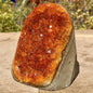Natural Orange Quartz Crystal Cluster | Home Office Gift