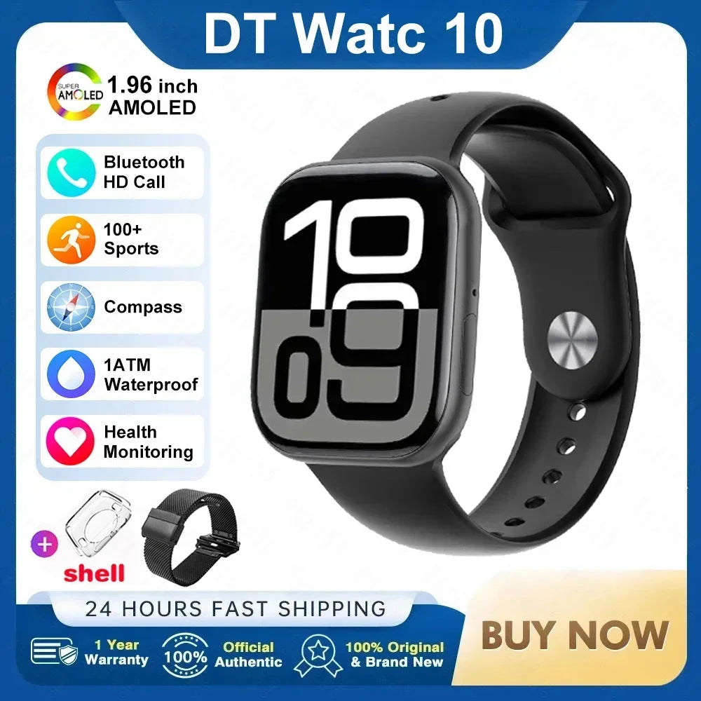 DT Watch 10 Smart Watch AMOLED 4GB Music BT Call