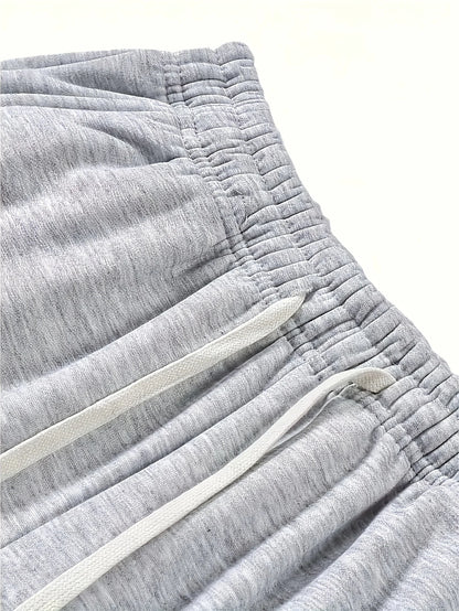 Herren schwere atmungsaktive Sport-Jogginghose elastischer Kordelzug Taille lockere gerade Freizeithose dicke Herren-Sweatpants
