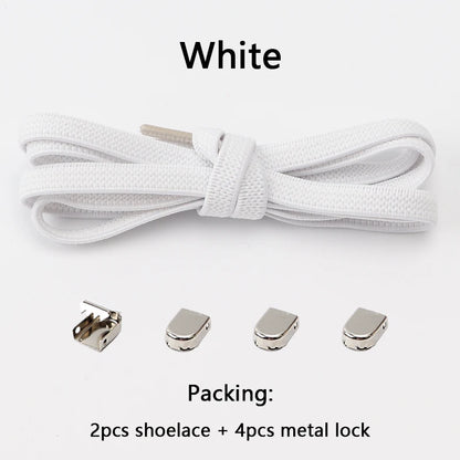 Gummiband-Schnürsenkel ohne Binden, Einheitsgröße für Erwachsene und Kinder, Sportschuh-Schnürsenkel, schnürsenkellos, flach, dehnbar