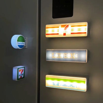 Heißer Convenience Store Kühlschrankmagnet Miniaturmodell Magnetische Anziehung Deko Nachtlicht Atmosphäre Licht Leuchtendes Schild