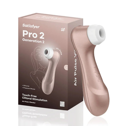 Satisfyer Pro 2 Generation 2 product with packaging on a white background