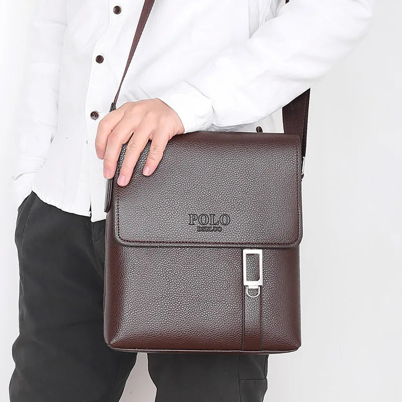 Business Men Leather Shoulder Bag Boy Crossbody Designer Luxury Briefcase Messenger Bags Male Christmas Gift Men's Handbags