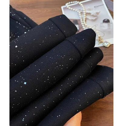 Shiny Ice Silk Wide Leg Pants Women Summer New High Waist Straight Casual Sports Long Trousers Children's Matching Pants