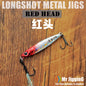 Mr JigginG Fast Sinking Metal Jig Lure 10/15/20/30/40g Saltwater Shore Casting Fishing Sea Bass Metal Jig Artificial Bait Tackle