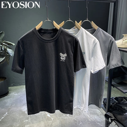 Polo-Shirts High Street Bären-Print Freizeit Kurzarm Umlegekragen Ropa Hombre Camisetas