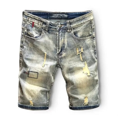 Men's Loose Straight Denim Shorts – Cotton Style Shorts