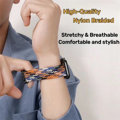 Geflochtenes Band für Apple Watch Armband 44mm 40mm 45mm 46mm 49mm 41mm 38 Magnetisches Nylonarmband iWatch Serie SE 7 6 8 9 10 Ultra 2