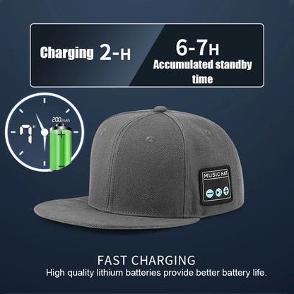Bluetooth Baseball Cap with Built-In Speakers & Mic
