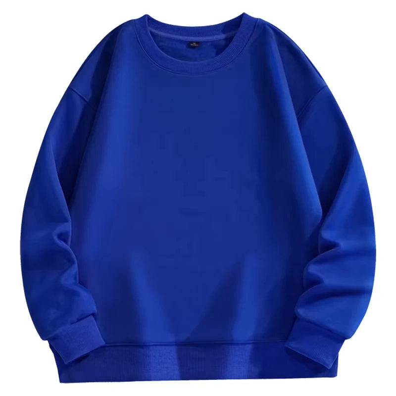 Trendiges vielseitiges Sweatshirt Herren einfarbig Herbst und Winter heiß begehrt schlicht und bequem Unisex Rundhals-Sweatshirt