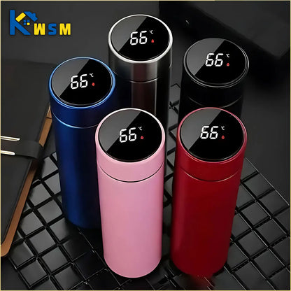 500ML Temperaturanzeige Thermosflasche Edelstahl Unterteilte Thermoskanne Outdoor Vakuumisolierter Becher Vatertagsgeschenk