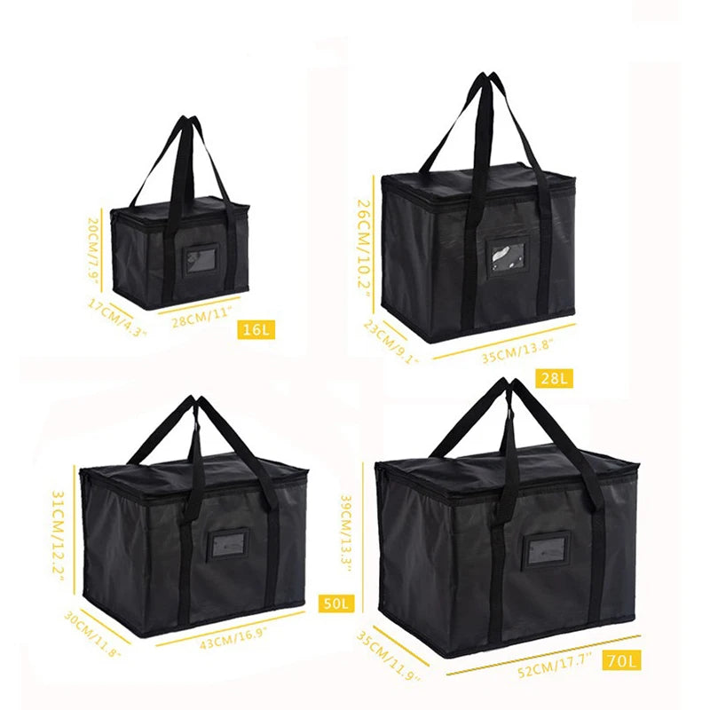 Insulated Thermal Cooler Bag Drink Storage Large Chilled Bags Cool Lunch Foods Lunch Box Zip Picnic Tin Foil Food panier repas