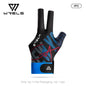 Black and blue glove with WRELS branding on a white background