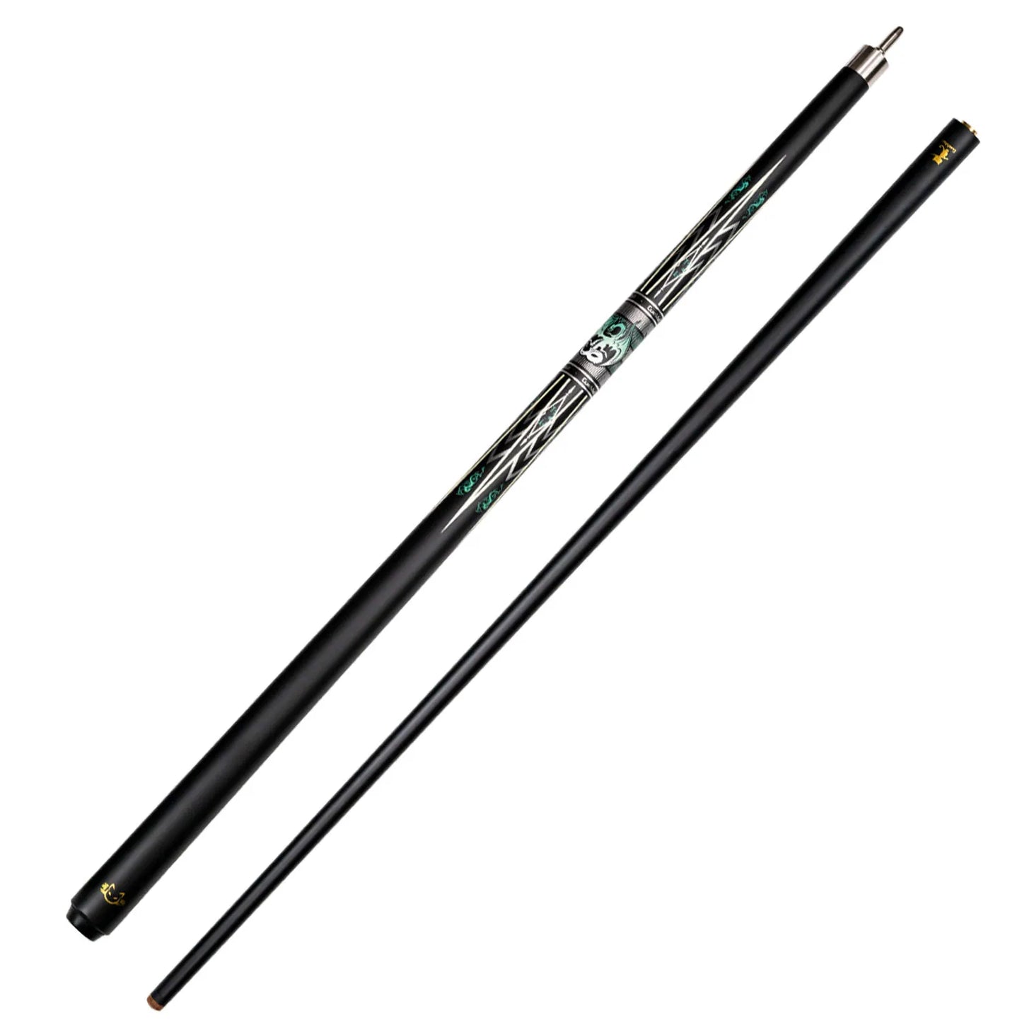 12.75mm Low Deflection Glass Fiber Shaft Pool Cue Maple Butt with Stainless Steel Quick Release Joint and Multi-Layer Tip