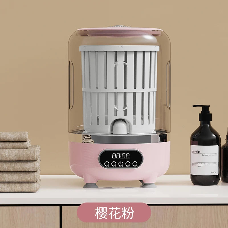 Multifunktionale tragbare wiederaufladbare Mini-Waschmaschine mit Entwässerungsfunktion für Babykleidung, Unterwäsche, Socken – Kabelloser Wäschebecher