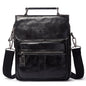 HUMERPAUL Genuine Leather Men's Shoulder Bag Luxury Work Business Messenger Bags Fashion Male Crossbody with Adjustable Straps