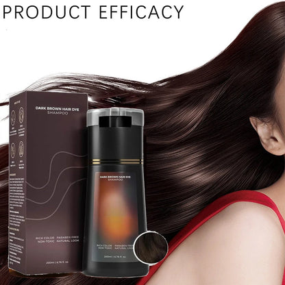 Haarfärbe-Shampoo 3-in-1 Instant Haarfärbe-Shampoo pflegend langanhaltende Farbe für Frauen & Männer Grauhaarabdeckung 200 ml