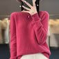 Cashmere sweater women's sweater in autumn and winter 100% merino wool fashion O-neck autumn warm pullover top