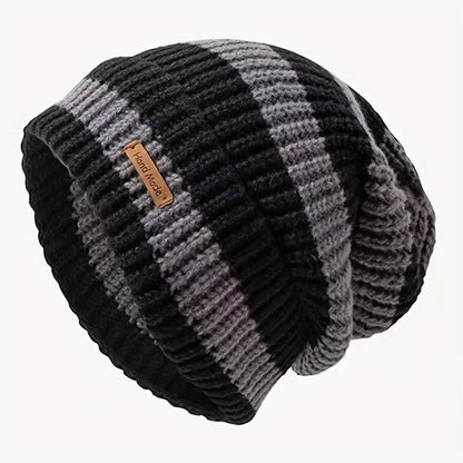 Korean Fashion Striped Knitted Hat Trend Lightweight Hat For Men Women Warm Windproof Autumn Winter Suitable For Outdoor Cycling