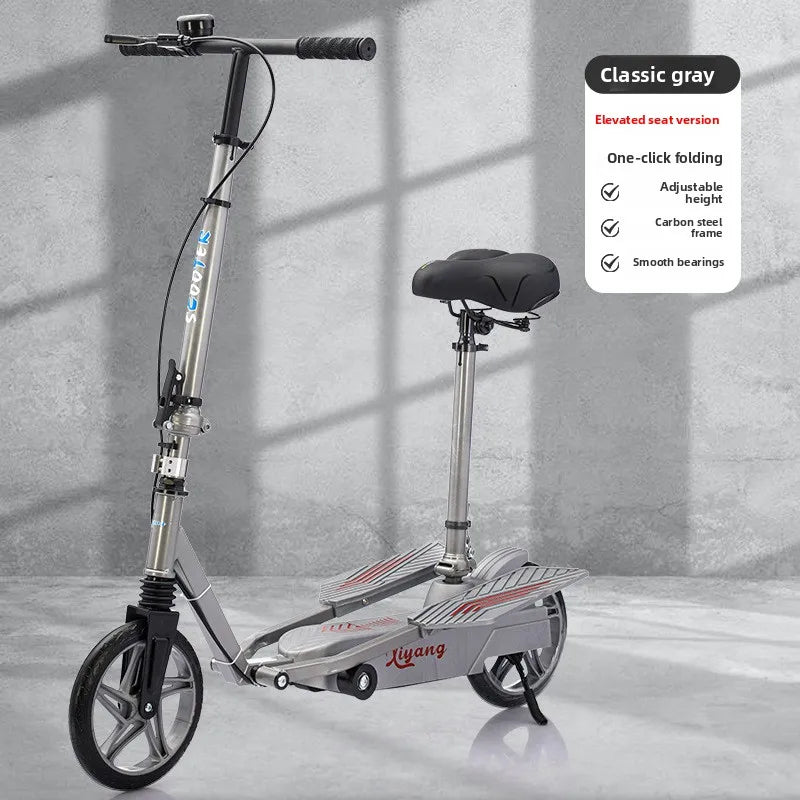 Wholesale Folding Kick Scooter with Shock Absorbers Dual Wing Design Commuting Portable Adult Student Scooter Kick Scooter