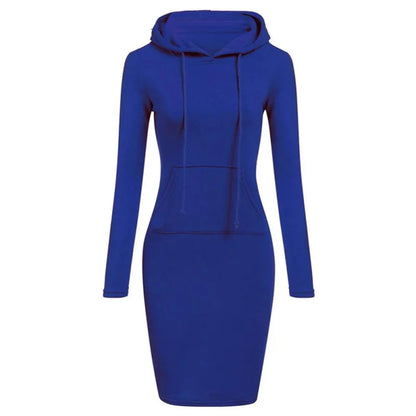 Damenkleid Herbst Damen Hoodiekleider Hoodies Damen Sweatshirts Damen Hoodiekleid Oberteile Damenbekleidung