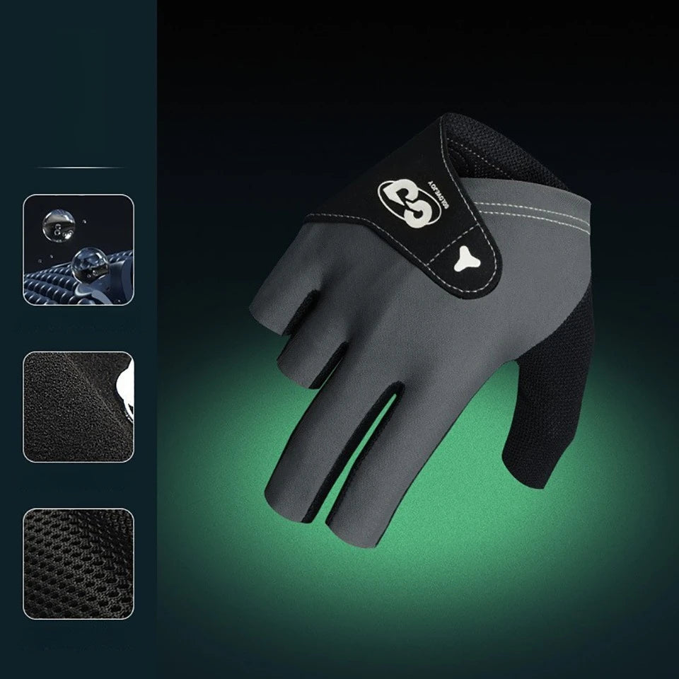 GTUBIKE Professional Billiard Glove - 3 Finger Snooker Glove