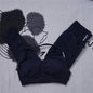 2Pcs Women's Gym Yoga Set Seamless High Waist Leggings Sports Bra Top Workout Outfit Fitness Activewear Running Training Clothes