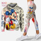 Customized Name Mickey Hoodie Women Hoodie Set Mickey Yoga Pants Sweatpants Women Disney Yoga Hoodie Leggings Fashion Sportswear