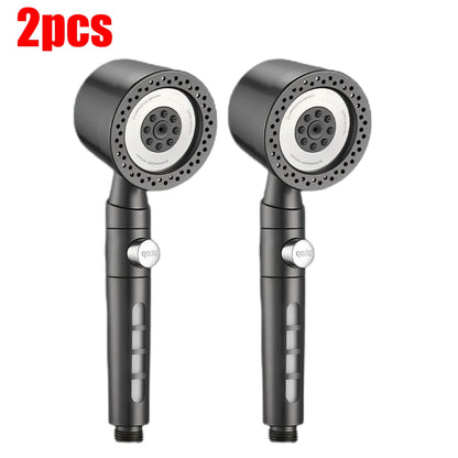 5 Modes Spray Water Saving Shower Head ABS Handheld Spa Showerheads Large Flow Portable Bathroom Filter Shower Faucet Nozzle Set