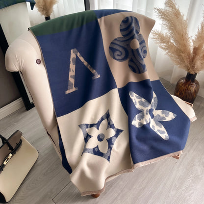 Laest Design Elegant Pashmina Shawl Imitation Cashmere Jacquard Pattern Scarves Winter Collocation Thickened Warm Scarf Shawl