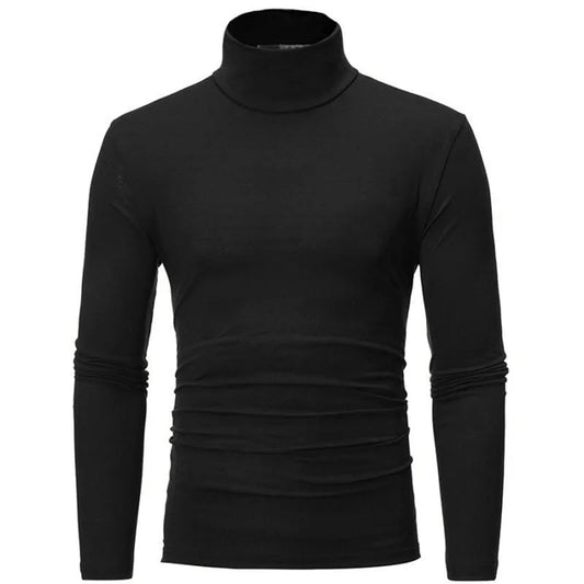 Men's Thermal Underwear Top High Neck Long Sleeve Shirt