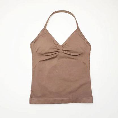 NCLAGEN Impact Longline Trägertop Sport Yoga Weste Damen Fitness Tank Top Gym Schöner offener Rücken BH Laufen Workout Neckholder