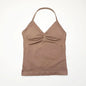 NCLAGEN Impact Longline Trägertop Sport Yoga Weste Damen Fitness Tank Top Gym Schöner offener Rücken BH Laufen Workout Neckholder