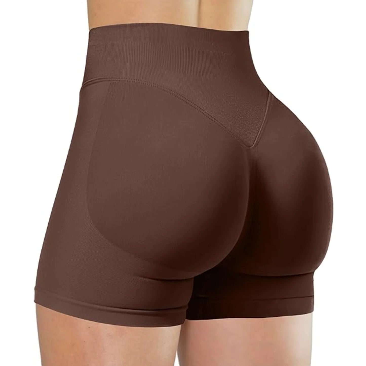 Women's Summer High Waist Yoga Shorts | Solid Color Running Fitness
