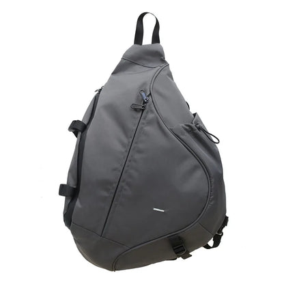 Gray sling bag on a white background